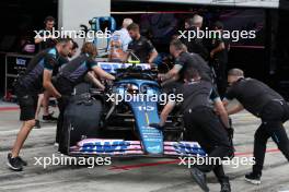 Pierre Gasly (FRA) Alpine F1 Team A523 in the pits. 01.07.2023. Formula 1 World Championship, Rd 10, Austrian Grand Prix, Spielberg, Austria, Sprint Day.