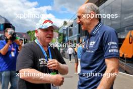 (L to R): Norbert Vettel (GER) with Franz Tost (AUT) AlphaTauri Team Principal. 02.07.2023. Formula 1 World Championship, Rd 10, Austrian Grand Prix, Spielberg, Austria, Race Day.