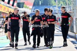 Zhou Guanyu (CHN) Alfa Romeo F1 Team walks the circuit with the team. 29.06.2023. Formula 1 World Championship, Rd 10, Austrian Grand Prix, Spielberg, Austria, Preparation Day.