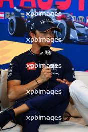 Nyck de Vries (NLD) AlphaTauri in the FIA Press Conference. 29.06.2023. Formula 1 World Championship, Rd 10, Austrian Grand Prix, Spielberg, Austria, Preparation Day.