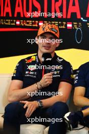 Max Verstappen (NLD) Red Bull Racing in the FIA Press Conference. 29.06.2023. Formula 1 World Championship, Rd 10, Austrian Grand Prix, Spielberg, Austria, Preparation Day.