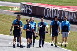 Logan Sargeant (USA) Williams Racing walks the circuit with the team. 29.06.2023. Formula 1 World Championship, Rd 10, Austrian Grand Prix, Spielberg, Austria, Preparation Day.