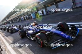 Alexander Albon (THA) Williams Racing FW45 and Logan Sargeant (USA) Williams Racing FW45 in the pits. 28.04.2023. Formula 1 World Championship, Rd 4, Azerbaijan Grand Prix, Baku Street Circuit, Azerbaijan, Qualifying Day.