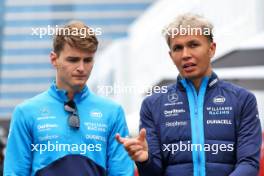 (L to R): Logan Sargeant (USA) Williams Racing with Alexander Albon (THA) Williams Racing. 28.04.2023. Formula 1 World Championship, Rd 4, Azerbaijan Grand Prix, Baku Street Circuit, Azerbaijan, Qualifying Day.