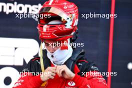 Pole sitter Charles Leclerc (MON) Ferrari in qualifying parc ferme. 28.04.2023. Formula 1 World Championship, Rd 4, Azerbaijan Grand Prix, Baku Street Circuit, Azerbaijan, Qualifying Day.