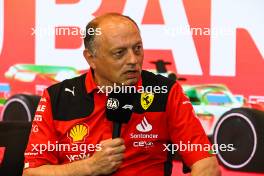 Frederic Vasseur (FRA) Ferrari Team Principal in the FIA Press Conference. 28.04.2023. Formula 1 World Championship, Rd 4, Azerbaijan Grand Prix, Baku Street Circuit, Azerbaijan, Qualifying Day.