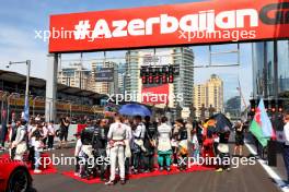 Drivers on the grid. 30.04.2023. Formula 1 World Championship, Rd 4, Azerbaijan Grand Prix, Baku Street Circuit, Azerbaijan, Race Day.