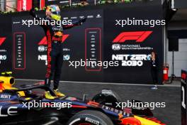 Race winner Sergio Perez (MEX) Red Bull Racing RB19 celebrates in parc ferme. 30.04.2023. Formula 1 World Championship, Rd 4, Azerbaijan Grand Prix, Baku Street Circuit, Azerbaijan, Race Day.