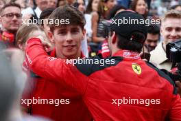 (L to R): Arthur Leclerc (FRA) Ferrari Academy Driver with brother Charles Leclerc (MON) Ferrari in parc ferme. 30.04.2023. Formula 1 World Championship, Rd 4, Azerbaijan Grand Prix, Baku Street Circuit, Azerbaijan, Race Day.