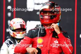 Carlos Sainz Jr (ESP) Ferrari in parc ferme. 30.04.2023. Formula 1 World Championship, Rd 4, Azerbaijan Grand Prix, Baku Street Circuit, Azerbaijan, Race Day.