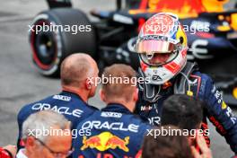 Max Verstappen (NLD) Red Bull Racing celebrates his second position with the team in parc ferme. 30.04.2023. Formula 1 World Championship, Rd 4, Azerbaijan Grand Prix, Baku Street Circuit, Azerbaijan, Race Day.