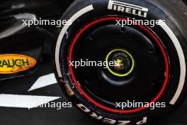 A scuffed Pirelli tyre on a Red Bull Racing RB19. 30.04.2023. Formula 1 World Championship, Rd 4, Azerbaijan Grand Prix, Baku Street Circuit, Azerbaijan, Race Day.