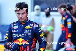 Sprint winner Sergio Perez (MEX) Red Bull Racing in parc ferme. 29.04.2023. Formula 1 World Championship, Rd 4, Azerbaijan Grand Prix, Baku Street Circuit, Azerbaijan, Sprint Day.