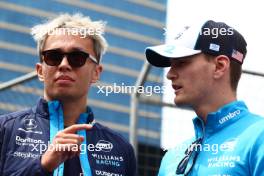 (L to R): Alexander Albon (THA) Williams Racing with team mate Logan Sargeant (USA) Williams Racing on the drivers' parade. 30.04.2023. Formula 1 World Championship, Rd 4, Azerbaijan Grand Prix, Baku Street Circuit, Azerbaijan, Race Day.