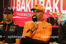 Lando Norris (GBR) McLaren in the FIA Press Conference. 27.04.2023. Formula 1 World Championship, Rd 4, Azerbaijan Grand Prix, Baku Street Circuit, Azerbaijan, Preparation Day.