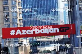 Circuit atmosphere - #Azerbaijan GP banner. 27.04.2023. Formula 1 World Championship, Rd 4, Azerbaijan Grand Prix, Baku Street Circuit, Azerbaijan, Preparation Day.