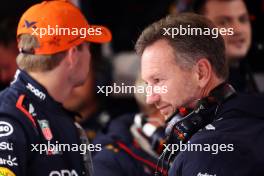 Christian Horner (GBR) Red Bull Racing Team Principal with Max Verstappen (NLD) Red Bull Racing. 28.07.2023. Formula 1 World Championship, Rd 13, Belgian Grand Prix, Spa Francorchamps, Belgium, Qualifying Day.