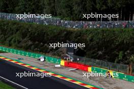 Rolex branding damaged during qualifying. 28.07.2023. Formula 1 World Championship, Rd 13, Belgian Grand Prix, Spa Francorchamps, Belgium, Qualifying Day.