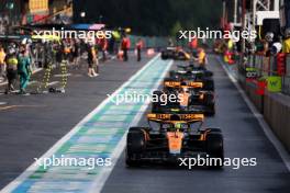 Oscar Piastri (AUS) McLaren MCL60 leaves the pits. 28.07.2023. Formula 1 World Championship, Rd 13, Belgian Grand Prix, Spa Francorchamps, Belgium, Qualifying Day.