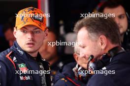 Max Verstappen (NLD) Red Bull Racing with Christian Horner (GBR) Red Bull Racing Team Principal. 28.07.2023. Formula 1 World Championship, Rd 13, Belgian Grand Prix, Spa Francorchamps, Belgium, Qualifying Day.