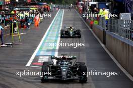 George Russell (GBR) Mercedes AMG F1 W14 at the end of the pit lane. 28.07.2023. Formula 1 World Championship, Rd 13, Belgian Grand Prix, Spa Francorchamps, Belgium, Qualifying Day.