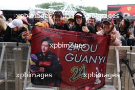 Zhou Guanyu (CHN) Alfa Romeo F1 Team fans at the FanZone Stage. 28.07.2023. Formula 1 World Championship, Rd 13, Belgian Grand Prix, Spa Francorchamps, Belgium, Qualifying Day.