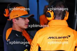 Lando Norris (GBR) McLaren on the grid. 30.07.2023. Formula 1 World Championship, Rd 13, Belgian Grand Prix, Spa Francorchamps, Belgium, Race Day.