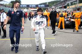 Yuki Tsunoda (JPN) AlphaTauri on the grid. 30.07.2023. Formula 1 World Championship, Rd 13, Belgian Grand Prix, Spa Francorchamps, Belgium, Race Day.
