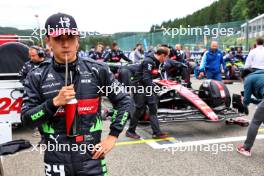 Zhou Guanyu (CHN) Alfa Romeo F1 Team on the grid. 30.07.2023. Formula 1 World Championship, Rd 13, Belgian Grand Prix, Spa Francorchamps, Belgium, Race Day.