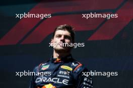 Race winner Max Verstappen (NLD) Red Bull Racing on the podium. 30.07.2023. Formula 1 World Championship, Rd 13, Belgian Grand Prix, Spa Francorchamps, Belgium, Race Day.