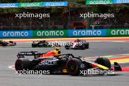 Sergio Perez (MEX) Red Bull Racing RB19. 30.07.2023. Formula 1 World Championship, Rd 13, Belgian Grand Prix, Spa Francorchamps, Belgium, Race Day.