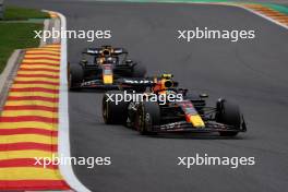 Sergio Perez (MEX) Red Bull Racing RB19. 30.07.2023. Formula 1 World Championship, Rd 13, Belgian Grand Prix, Spa Francorchamps, Belgium, Race Day.