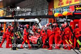 Carlos Sainz Jr (ESP) Ferrari SF-23 retired from the race. 30.07.2023. Formula 1 World Championship, Rd 13, Belgian Grand Prix, Spa Francorchamps, Belgium, Race Day.