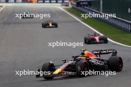 Sergio Perez (MEX) Red Bull Racing RB19. 30.07.2023. Formula 1 World Championship, Rd 13, Belgian Grand Prix, Spa Francorchamps, Belgium, Race Day.