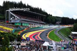 George Russell (GBR) Mercedes AMG F1 W14 leads Lewis Hamilton (GBR) Mercedes AMG F1 W14. 29.07.2023. Formula 1 World Championship, Rd 13, Belgian Grand Prix, Spa Francorchamps, Belgium, Sprint Day.