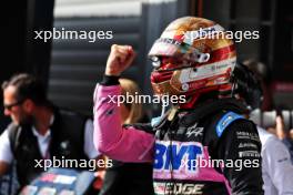 Pierre Gasly (FRA) Alpine F1 Team celebrates his third position in Sprint parc ferme. 29.07.2023. Formula 1 World Championship, Rd 13, Belgian Grand Prix, Spa Francorchamps, Belgium, Sprint Day.