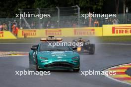 Max Verstappen (NLD) Red Bull Racing RB19 leads behind the Aston Martin FIA Safety Car. 29.07.2023. Formula 1 World Championship, Rd 13, Belgian Grand Prix, Spa Francorchamps, Belgium, Sprint Day.