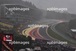Circuit atmosphere - rain falling. 29.07.2023. Formula 1 World Championship, Rd 13, Belgian Grand Prix, Spa Francorchamps, Belgium, Sprint Day.