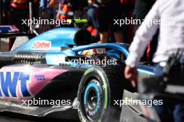 Pierre Gasly (FRA) Alpine F1 Team A523 in Sprint parc ferme. 29.07.2023. Formula 1 World Championship, Rd 13, Belgian Grand Prix, Spa Francorchamps, Belgium, Sprint Day.