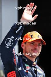Max Verstappen (NLD) Red Bull Racing celebrates first position in Sprint Qualifying parc ferme. 29.07.2023. Formula 1 World Championship, Rd 13, Belgian Grand Prix, Spa Francorchamps, Belgium, Sprint Day.