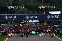 The grid before the start of the race. 29.07.2023. Formula 1 World Championship, Rd 13, Belgian Grand Prix, Spa Francorchamps, Belgium, Sprint Day.