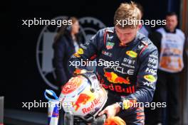 Max Verstappen (NLD) Red Bull Racing, first position, in Sprint Qualifying parc ferme. 29.07.2023. Formula 1 World Championship, Rd 13, Belgian Grand Prix, Spa Francorchamps, Belgium, Sprint Day.