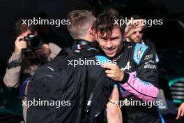 Pierre Gasly (FRA) Alpine F1 Team celebrates his third position in Sprint parc ferme. 29.07.2023. Formula 1 World Championship, Rd 13, Belgian Grand Prix, Spa Francorchamps, Belgium, Sprint Day.