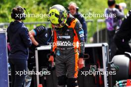 Lando Norris (GBR) McLaren in Sprint Qualifying parc ferme. 29.07.2023. Formula 1 World Championship, Rd 13, Belgian Grand Prix, Spa Francorchamps, Belgium, Sprint Day.