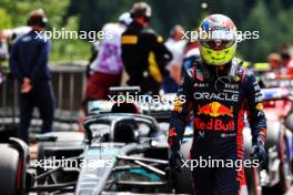 Sergio Perez (MEX) Red Bull Racing in Sprint Qualifying parc ferme. 29.07.2023. Formula 1 World Championship, Rd 13, Belgian Grand Prix, Spa Francorchamps, Belgium, Sprint Day.