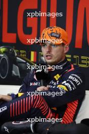 Max Verstappen (NLD) Red Bull Racing in the post Sprint FIA Press Conference. 29.07.2023. Formula 1 World Championship, Rd 13, Belgian Grand Prix, Spa Francorchamps, Belgium, Sprint Day.