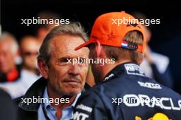 (L to R): Jacky Ickx (BEL) with Max Verstappen (NLD) Red Bull Racing in Sprint parc ferme. 29.07.2023. Formula 1 World Championship, Rd 13, Belgian Grand Prix, Spa Francorchamps, Belgium, Sprint Day.