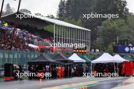 The gridw delayed by rain. 29.07.2023. Formula 1 World Championship, Rd 13, Belgian Grand Prix, Spa Francorchamps, Belgium, Sprint Day.