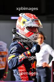 Max Verstappen (NLD) Red Bull Racing celebrates winning in Sprint parc ferme. 29.07.2023. Formula 1 World Championship, Rd 13, Belgian Grand Prix, Spa Francorchamps, Belgium, Sprint Day.