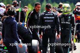 Lewis Hamilton (GBR) Mercedes AMG F1 in Sprint Qualifying parc ferme. 29.07.2023. Formula 1 World Championship, Rd 13, Belgian Grand Prix, Spa Francorchamps, Belgium, Sprint Day.